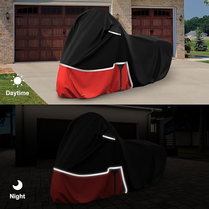 Waterproof Motorcycle Cover Replace for Indian Chieftain/Challenger, 420D Oxford Cloth Customized Motorcycle Cover for Snow Rain Dust Protection