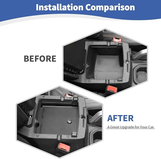for Wrangler JL Center Console Organizer Gun Safe Box with Key Lock for Jeep Wrangler JL JLU 2018-Present for Gladiator JT 2020-Present Black Storage Accessories