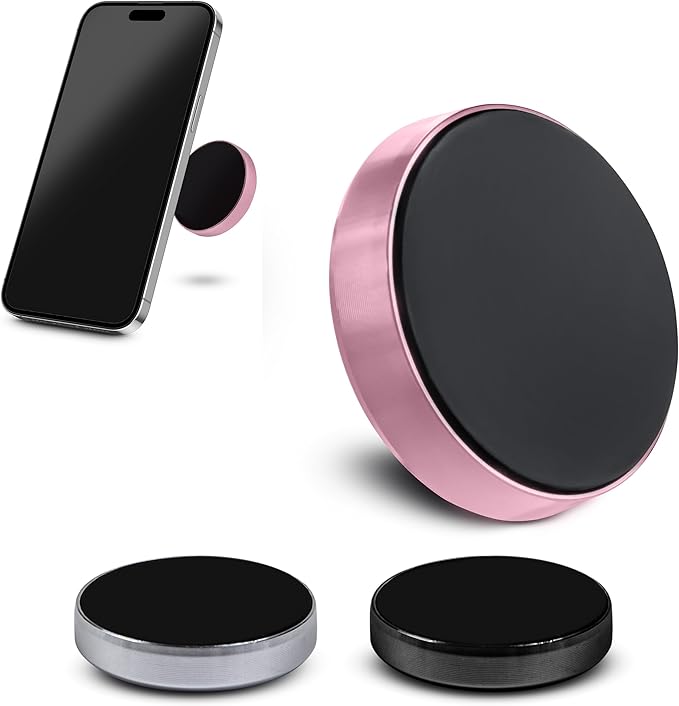 TRUE LINE Automotive Magnetic Phone Mount for Car - Magnetic Car Phone Holder - Magnet Phone Holder for Car, Magnetic Phone Mount for Car, Magnetic Phone Holder with Silicone Pad (Pink)