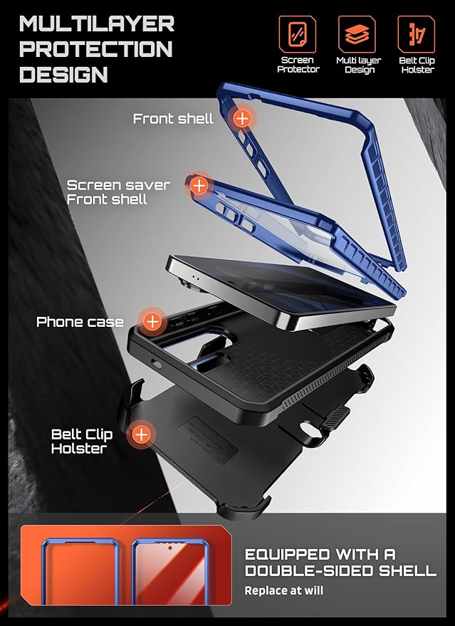SUPCASE for Samsung Galaxy S26 Ultra Case with Stand, Military-Grade Drop Protection, Compatible with Wireless Charging/MagSafe, Built-in Screen Protector & Front Frame – UB Pro Mag, Cobalt