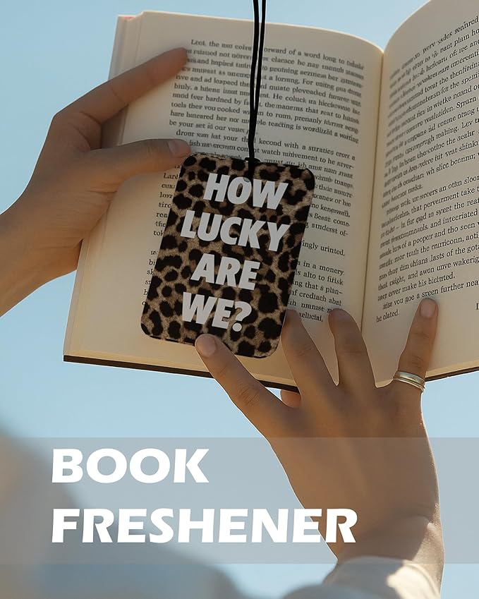 Trendy Leopard Cologne Car Air Freshener 4 Pcs, Funky Cheetah Print Lucky 8 Ball Poker Dice Hanging Air Freshener for Cars Bathroom Dorm Books Decor, Cute Accessories Gifts for Women Girls