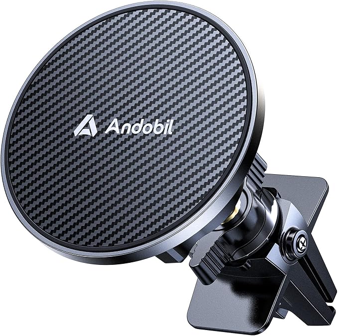 andobil for MagSafe Car Mount, Mangnetic Phone Holder for Car Vent, 360° Adjustable Car Phone Holder Mount Fit for iPhone 16/15/14/13/12 Pro Max