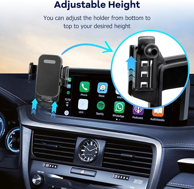 Car Phone Holder Fit for RX RX350/RX350L/RX450h/RX450hL 2020-2022-Cell Phone Mount for RX350 Accessories 12.3 inch Touchscreen Hands-Free 360° Rotation