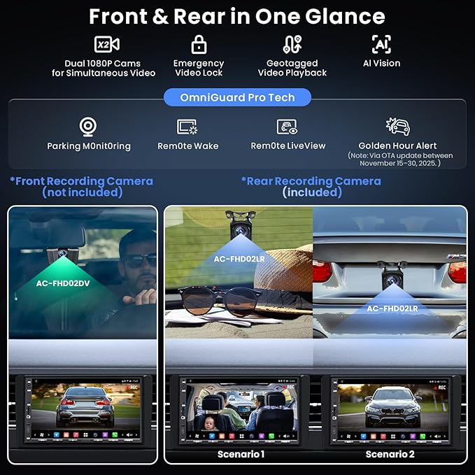 ATOTOZONE X10 7" Double-DIN Android Car Stereo, 8G+128G in-Dash Nav, Backup Cam w Recording, AI Agent & AI Vision, Re-Mote LiveView, 4G LTE, 7.1.2-Ch Audio, HDMI in, Wireless CarPlay/Android Auto