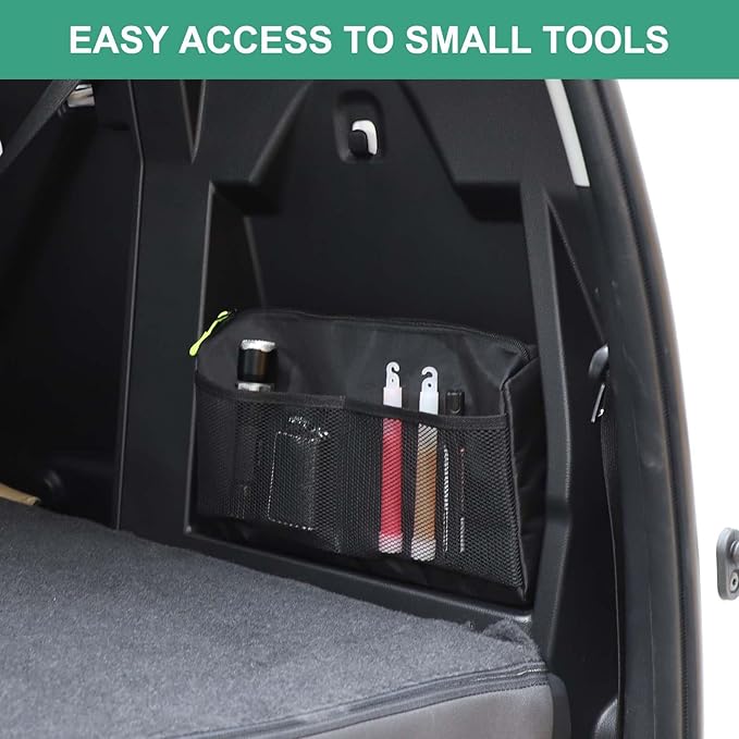 TOYCIDFG Back Seat Storage Bag Compatible with Toyota Tundra 2022-2025, Save Space Multi Function with Strap Car Storage Accessories (Seatback Bag)