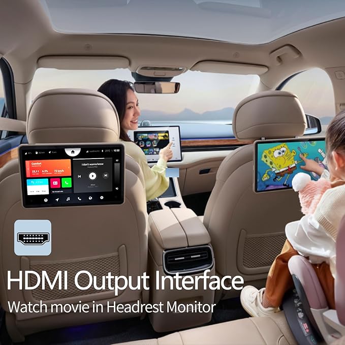 Wireless Carplay Adapter, 3 in 1 Android Auto Adapter 2025 Android 12 Ai Box Wired Carplay to Wireless Plug and Play, 8GB+128GB, HDMI Output, GPS, Video Viewing YouTube, Netflix, Tiktok, etc