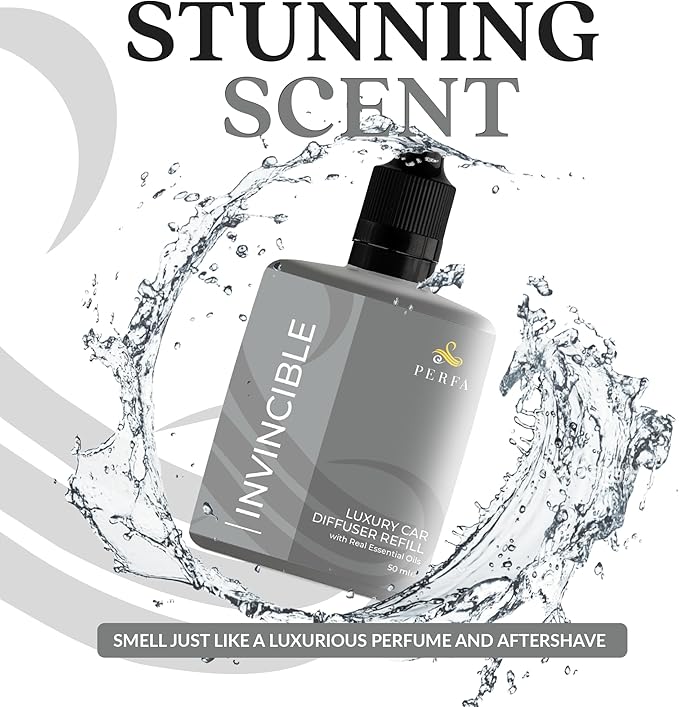 Inspired by Invitus Car Air Fresheners (Refill) | Premium Scented Air Fresheners for Men | 50ml Automotive Diffuser Oil Refill | 3 Months Freshener Long Lasting | Masculine Car Pefume by Perfa