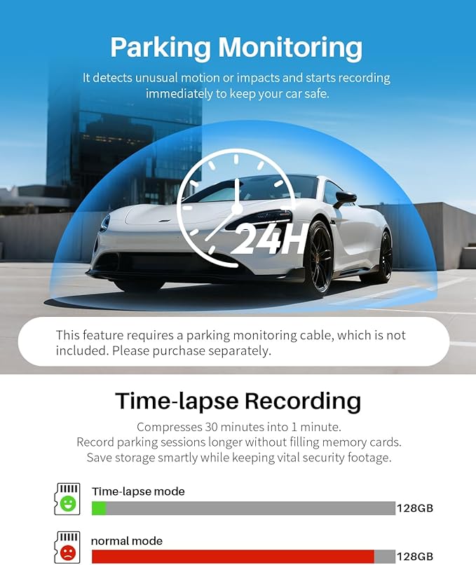 KAWA 2K Tiny Dash Cam, 1296P QHD Mini Car Camera DashCam - Voice Control, G -Sensor, Free 32GB TF Card, Built-in WiFi, APP Control, WDR/3D DNR with Super Night Vision, 24H Parking Mode