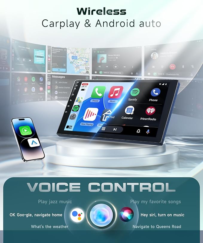 4G+64G Car Radio Stereo for Honda CRV 2002-2006 with Wireless CarPlay/Android Auto,9 Inch 1280 * 720P IPS Touch Screen Car Stereo Android 13 GPS WiFi Bluetooth 32-Band DSP HD Backup Camera