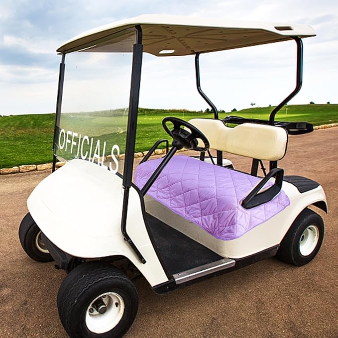 TUYU Golf Cart Seat Covers,EZGO Golf Cart Seat Cover, Golf Cart Seat Towel Blanket, Travel Sports Golf Cart Covers for 2-Person Seats Club Car, Golf Cart Accessories for Men. Soft and Comfortable