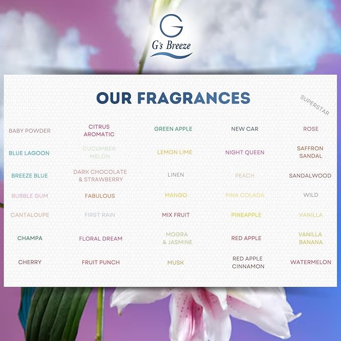 G's Breeze Night Queen Air Freshener – Nocturnal Bloom & Moonlit Garden Inspired Floral Essence for Home, Office & Car - Relaxing - Captivating Evening Ambiance with Long-Lasting Freshness
