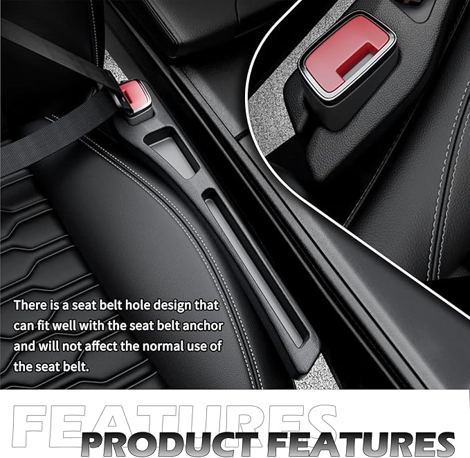 2PCS Car Seat Gap Filler Organizer,Multifunctional Car Gap Filler Organizer Storages Phone Key Avoids Things Falling,Universal Car Blocker Between Seats Cars Accessories (Brown)