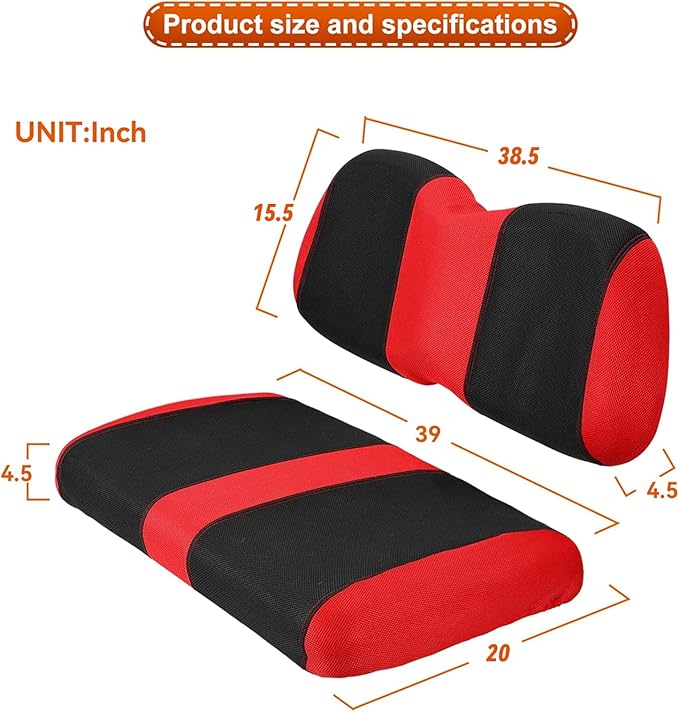 Golf Cart Seat Covers Club Car Dress UP Older Golf Cart Durable Breathable Material Fit for Club Car Precedent OEM Ordinary Seat Cushion Easy to Install