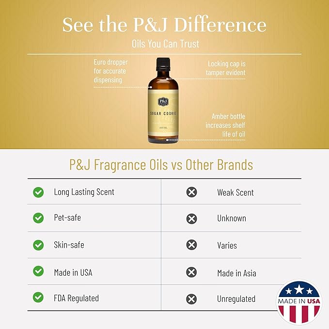 P&J Fragrance Oil - Sugar Cookie Scent, 100ml