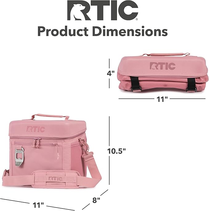 RTIC 15 Can Everyday Cooler, Soft Sided Portable Insulated Cooling for Lunch, Beach, Drink, Beverage, Travel, Camping, Picnic, for Men and Women