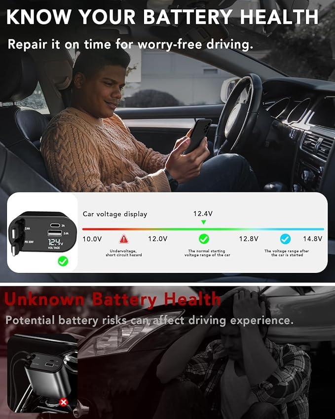 Retractable Car Charger, 4 in 1 Fast Charging 69W, Cigarette Lighter Adapter 2 Retractable iPhone Cables and USB Car Charger,Compatible with iPhone 14/13/12/11,Galaxy,Pixel