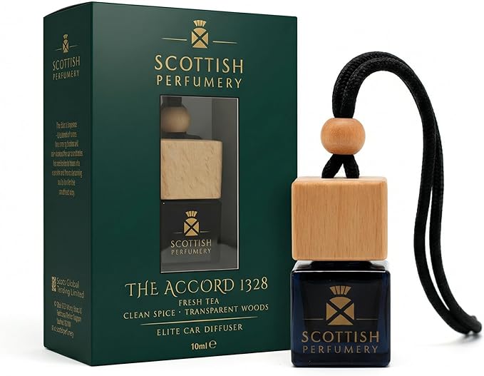 The Accord 1328 | Fresh Tea. Clean Spice. Transparent Woods | 10ml Executive Car Diffuser | A Strong, Long-Lasting Scent | Luxury Car Perfume | Gift