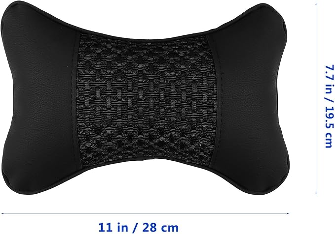 Car Headrest Pillow and Neck Support Cushion 1 Pair Black Neck Rest Pillow for Driving Multifunctional Car Seat Cushion and Lumbar Comfort