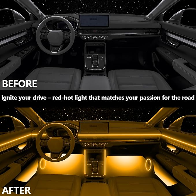 Acrylic Car Ambient Lighting Kit, for Toyota Tundra2022,2023,2024,2025,2026 Models, 20 in One LED Interior Car Lights, Synchronized with Music, Controlled By APP
