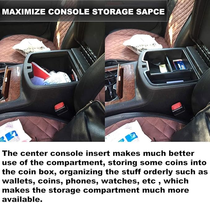 EDBETOS 07-14 Full Size Trucks Center Front Floor Console Compatible with Chevrolet Avalanche Tahoe Silverado Suburban 1500 2500 Sierra Pickup Truck Yukon & XL/Denali 19166288
