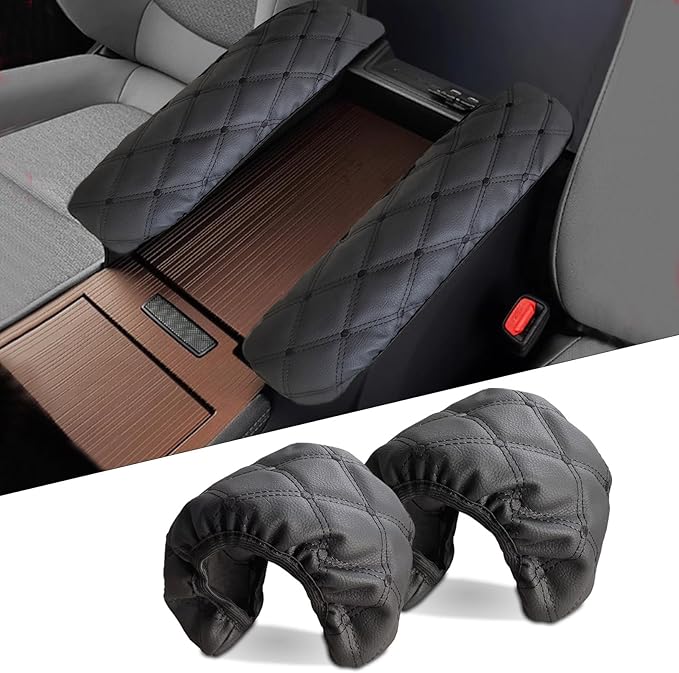 Armrest Cover for Toyota Sienna 2021 2022 2023 2024 2025 2026 Leather Center Console Side Covers [Not for Cool Box], Scratch-Resistant & Stylish for Toyota Sienna Interior Accessories