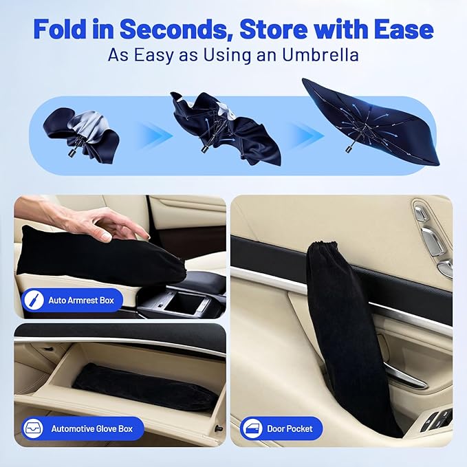 Car Windshield Sun Shade for Chevrolet Equinox 2018-2026 –[Reflective Coated Fabric] Sunshade Umbrella for Front Window, Car Shades Sun Visor Keep Car Cool and Protects Interior, 1:1 Exact Fit