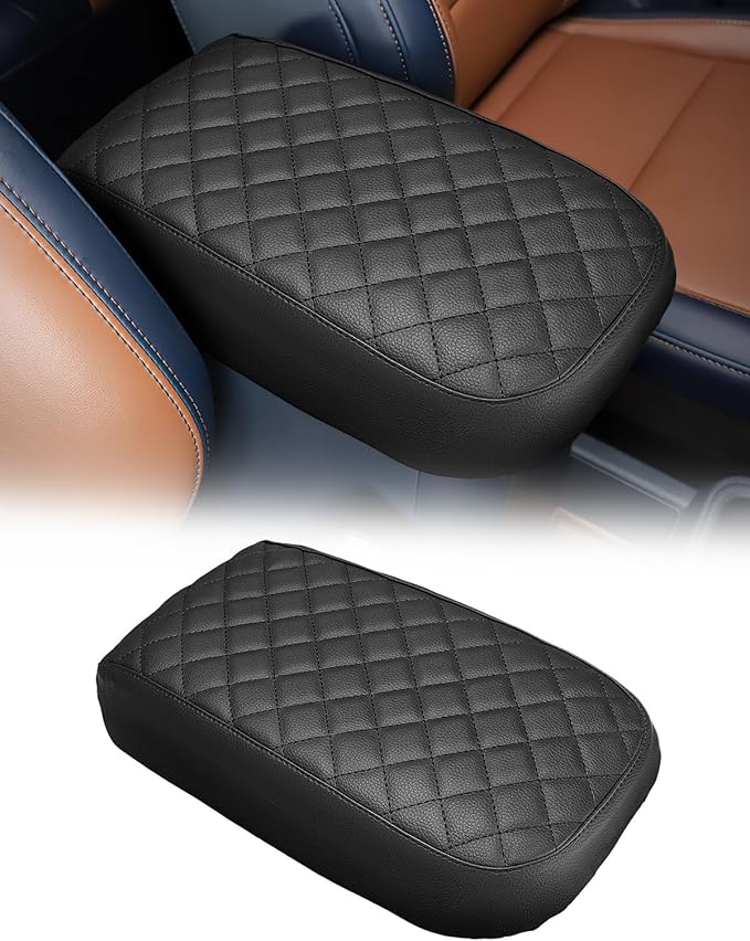 JOYTUTUS Center Console Cover Compatible with Ford Maverick 2022-2025 2026 Leather Armrest Cover Center Console Cushion Ford Maverick Accessories