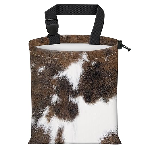 Car Trash Bag Large Hanging Can for Back of Seat, Cute Waterproof Car Garbage Bag for Vehicle, Travelling, Outdoor Cute Cowhide Print