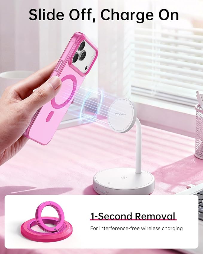 SYNCWIRE for MagSafe Phone Grip, Valentine's Galentine's Day Birthday Gifts for Her Women Mom Girlfriend Best Friends Sister Wife Teen Girl Magnetic Phone Ring Holder Kickstand