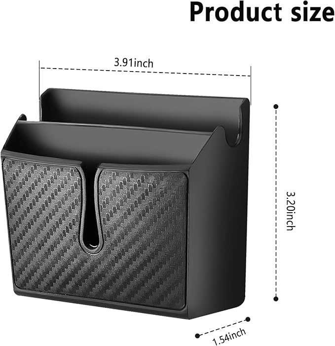 OFBAND Multifunctional Car Organizer and Storage with Sticky, Universal Car Accessory Storage Box for Phones, Cards, Keys (Carbon Fibre)