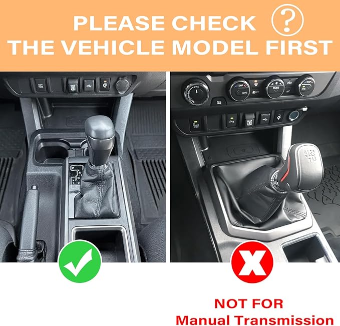 JKCOVER OEM Texture Center Console Gear Shift Organizer Tray Compatible with Toyota Tacoma 2023 2022 2021 2020 2019 2018 2017 2016 Interior Accessories Storage Box(Not for Manual Transmission)