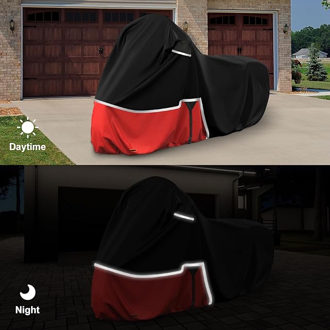 Waterproof Motorcycle Cover Replace for Indian Scout/Scout Bobber/Chief, 420D Oxford Cloth Customized Motorcycle Cover for Snow Rain Dust Protection