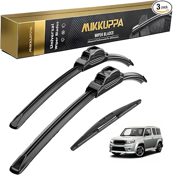 MIKKUPPA 20"+20"+12" Windshield Wiper Blades Replacement for 2003-2009 Honda Element, Front & Rear Wiper Blades Set, Durable Stable Quiet All Season (Pack of 3)