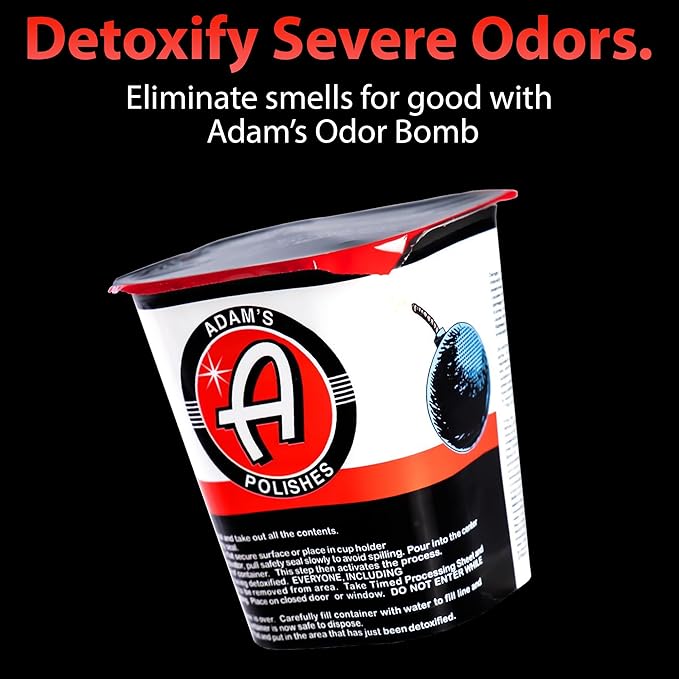 Adam's Polishes Odor Bomb, Odor Neutralizer for Car and Home, Fights Bad Odors, Eco Friendly, Pet Safe, Long Lasting, Works on All Odors
