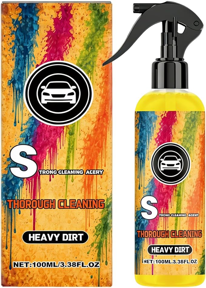 Automobile Heavy Duty Cleaning Spray, Stain Remover, 100ml, Car Cleaner, Vehicle Detailing, No Scrubbing Required, For Leather Seats Glass Panes SUV Trucks