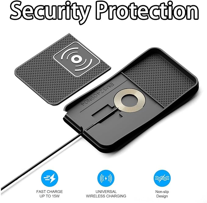 Car Wireless Charger Pad for Lexus RZ 2023-2025, Fast Car Wireless Charging Pad for Car Center Console, Non Slip Charging Mat,1M-USB