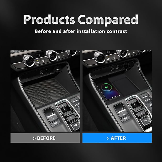 for 2023-2026 Honda CR-V Wireless Charger, 15W Car Qi Charging Station Pad Mat Fits CRV Accessories