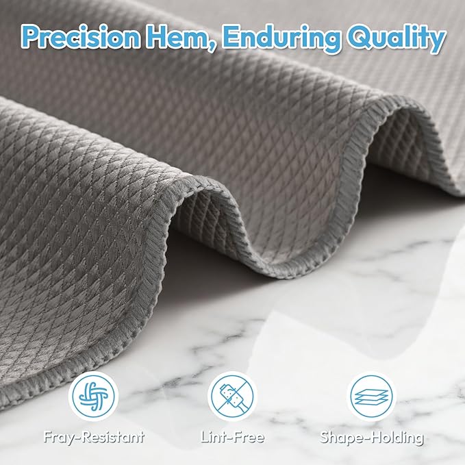 Professional Auto Detailing Microfiber Cloths 6 Pack, 15.5"x15.5" Glass Cleaning Towels for Car Windshield, Window and Interior, Lint Free Streak Free Polishing Rags for High Gloss Shine