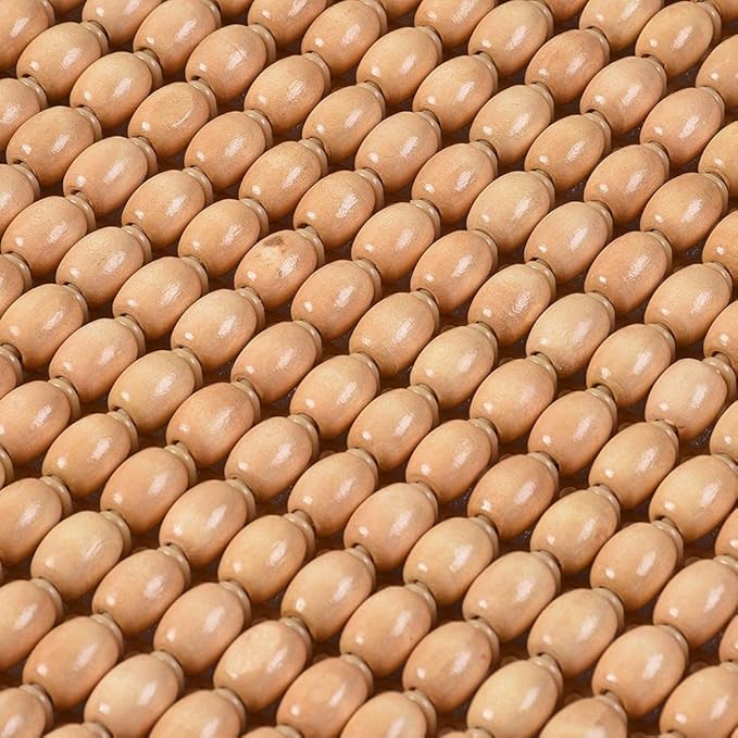 Blueshyhall Wooden Beaded Car Seat Cover Comfortable Massage Car Seat Cushion Cool Breathing–Universal SUV Auto Office Home (Beige)
