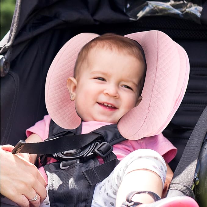 KAKIBLIN Baby Support Pillow, Head and Neck Support,Banana Neck Pillow for Baby, Travel Pillow for Stroller Neck Support, Adjustable Head Pillow for Kids Toddler