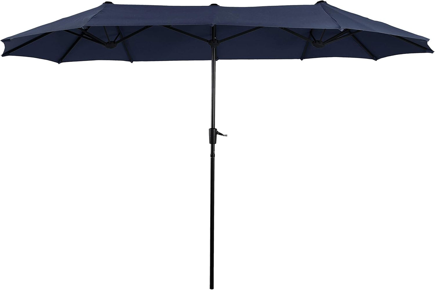 PHI VILLA 13ft Double-Sided Twin Outdoor Patio Umbrella Market Umbrella, Navy
