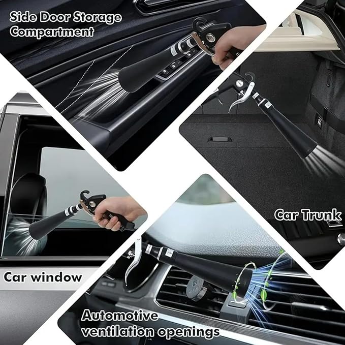 2in1 Car Cleaning Gun with 2 Nozzles, Multifunctional Dry Cleaning Gun, High Pressure Blower Gun, Car Detailing Tools for Quickly Blowing Out Dirt and DustWorking with Air