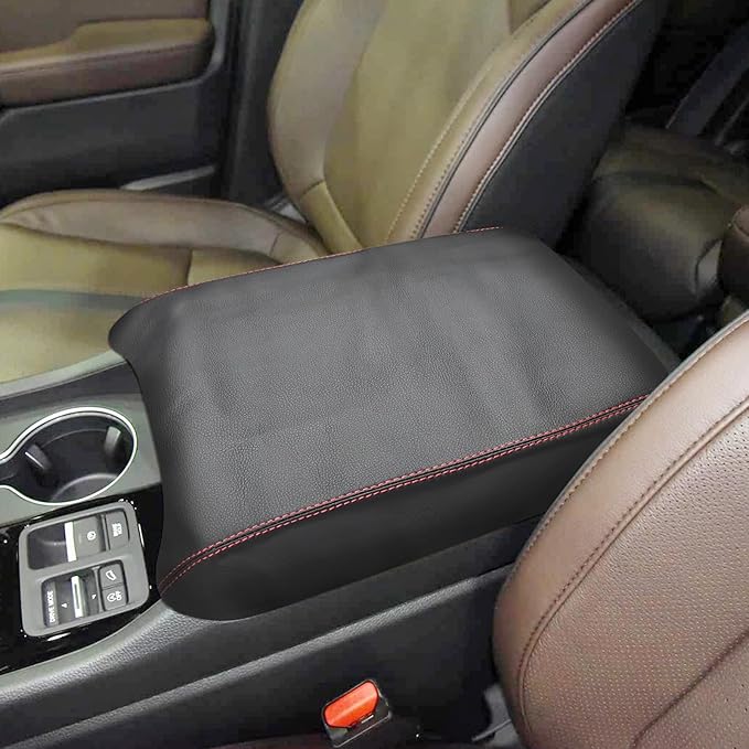Compatible with Center Console Armrest Cover for Honda Pilot 2023-2026/ Passport 2024-2026/ Ridgeline 2024 2025 Leather Arm Rest Storage Box Lids Cushion Protector Pad