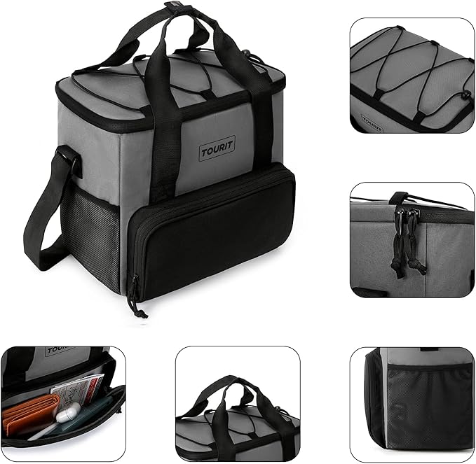 TOURIT Small Soft Cooler Bag Insulated, 24/35/46-Can Lunch Cooler Bag, Ice Chest, 14.6/24/32L Leakproof & Portable Coolers for Picnic, Beach, Camping, Work, Travel, Trip