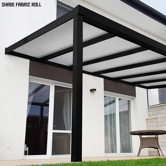 TANG Sun Shade Fabric Roll 8'x2' Shade Cloth for Garden Light Grey HDPE Mesh Shading Pergola Cover Replacement Canopy, 95% Blockage Sunshades for Outdoor Patio Backyard Plant