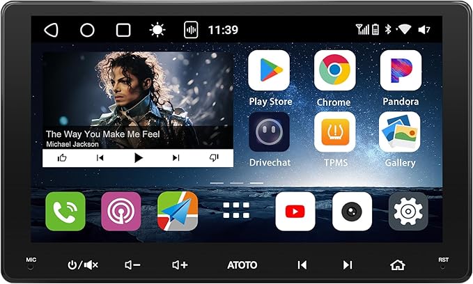 S8 Gen2 9inch 4G+32G Android Double Din Car Stereo, Built-in 4G, Wireless CarPlay & Android Auto, Dual Bluetooth, ChatGPT AI, GPS Tracking, VSV(Virtual Surround-View) Parking, S8G2094MS