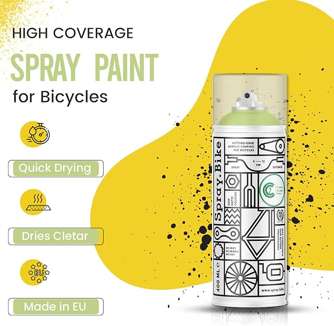 Spray.Bike Spray Paint | Designed Mainly for Bicycles | Multi-Use Acrylic Spray Paint for Metal, Plastic | High Coverage Bike Paint, 400ml, Whetstone
