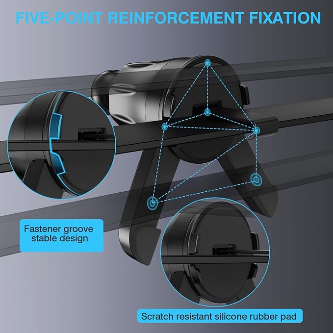 Air Vent Clip for Car Mount Replacement,Adjustable Triangular Fixing Foot and Metal Hook,Universal Vent Grip for Car Phone Holder and Wireless Car Charger,Joint Ball Diameter 0.67inch/17mm