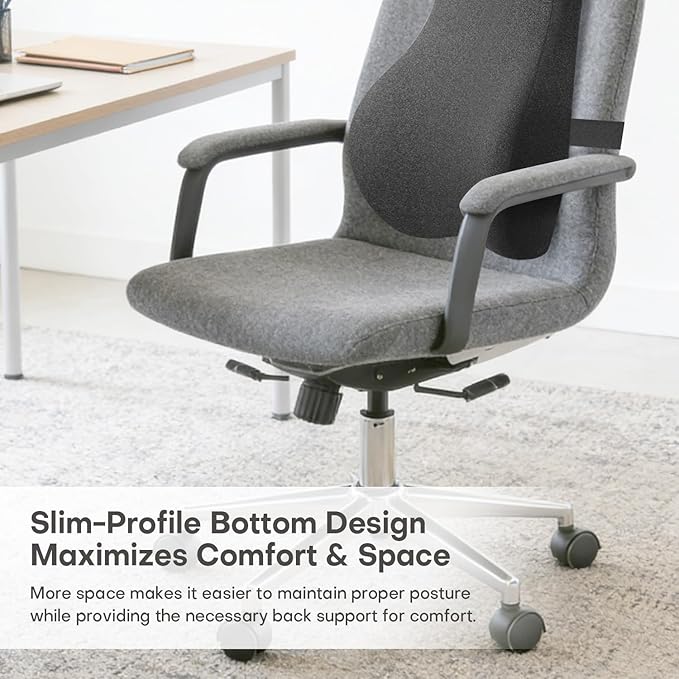 24'' Tall Back Support Pillow Fully Support Entire Back and Shoulder for Pain Relief and Comfort, Memory Foam Back Cushion for Back Rest, Ideal for Executive Office Chair, Computer & Gaming Chair