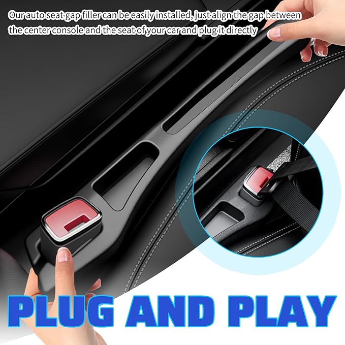 2PCS Car Seat Gap Filler Organizer with Cell Phone Holder,2 in 1 Cars Gap Seat Filler for Blocking Gaps,Upgraded in Between Cars Seats Catcher Car Interior Accessories